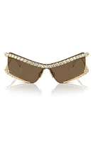 Swarovski 33mm Irregular Sunglasses in Gold at Nordstrom