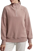 Varley Rhea Rib Half Zip Sweatshirt Antler at Nordstrom,