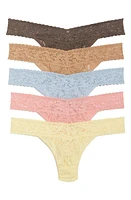 Hanky Panky 5-Pack Low Rise Thongs in Ladylike Classic at Nordstrom