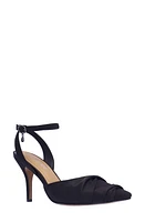 J. Reneé Leander Ankle Strap Pointed Toe Pump Black at Nordstrom,