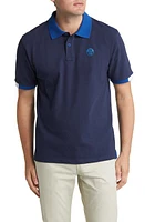 NORTH SAILS Colorblock Cotton Stretch Piqué Polo Navy at Nordstrom,