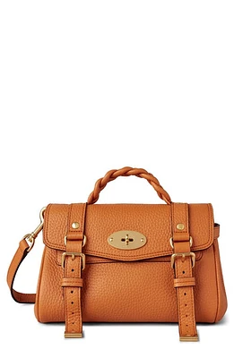 Mulberry Mini Alexa Grained Leather Satchel in Sunset at Nordstrom