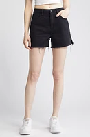 HIDDEN JEANS Cutoff Denim Mom Shorts Black at Nordstrom,