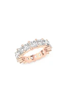 HauteCarat Lab Created Diamond Eternity Ring in 18K Rose Gold at Nordstrom