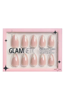 GLAMNETIC Short Almond Press-On Nails Set in Two Halves at Nordstrom