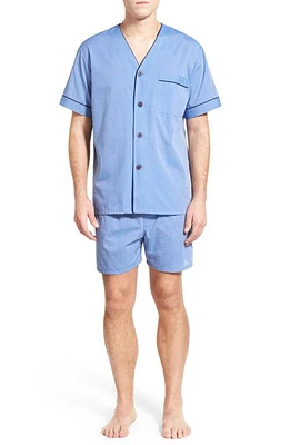 Majestic International Cotton Blend Pajamas Blue at Nordstrom,