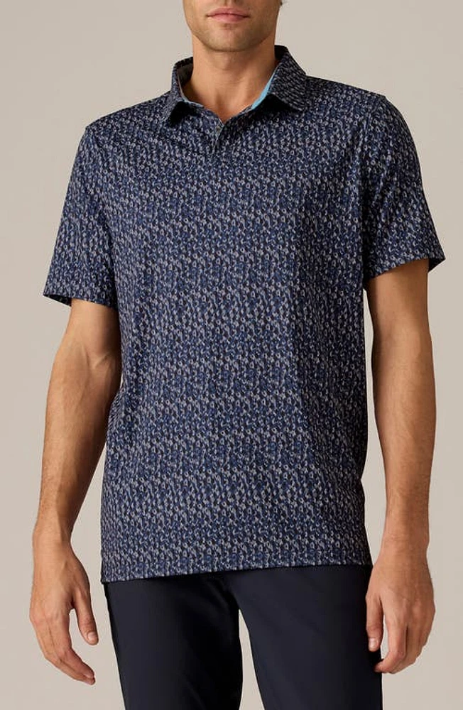 Rhone Performance Golf Polo Navy Micro Camo at Nordstrom,