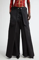 Jean Paul Gaultier Wide Leg Wrap Pants Black at Nordstrom,