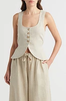 Faithfull the Brand Stanze Linen Vest Natural at Nordstrom,