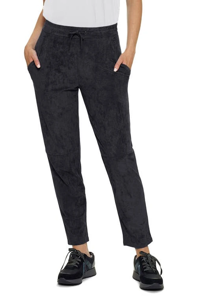 Hue Faux Suede Joggers Black at Nordstrom,