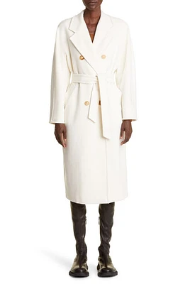 Max Mara Madame Wool & Cashmere Coat in Optical White at Nordstrom, Size 10