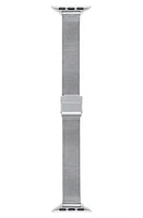 The Posh Tech Blake Stainless Steel Apple Watch Watchband in Silver at Nordstrom