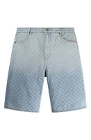 DAILY PAPER Monogram Denim Shorts in Mid Blue at Nordstrom, Size Medium