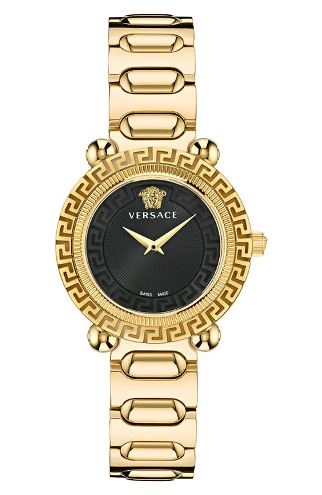 Versace Greca Twist Bracelet Watch, 35mm in Ip Yellow Gold at Nordstrom