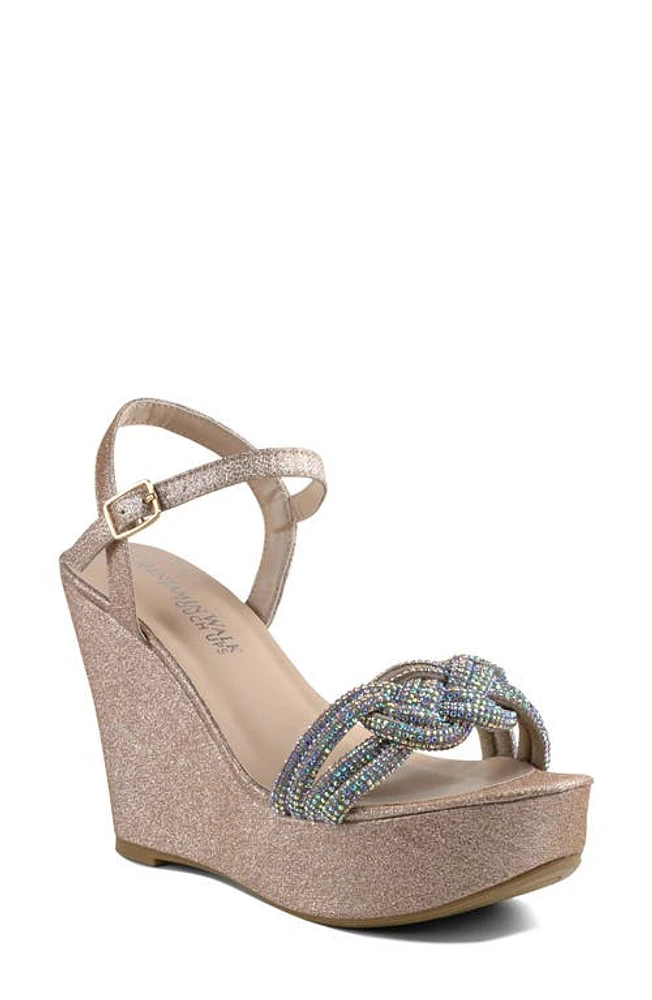 Touch Ups Gemini Platform Wedge Sandal Champagne at Nordstrom,