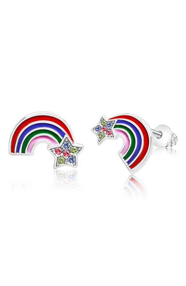 Chanteur Kids' Rainbow Stud Earrings in Multi at Nordstrom