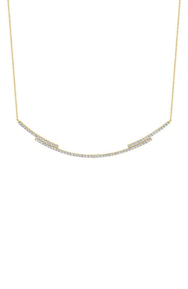 Crislu Cubic Zirconia Regal Long Bar Necklace in Gold at Nordstrom