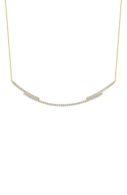 Crislu Cubic Zirconia Regal Long Bar Necklace in Gold at Nordstrom