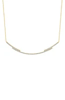 Crislu Cubic Zirconia Regal Long Bar Necklace in Gold at Nordstrom