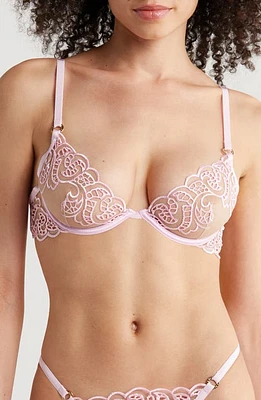 Bluebella Cecily Embroidered Mesh Underwire Bra Pirouette Pink/sheer at Nordstrom,