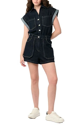 BLANKNYC Short Denim Romper Deep Down at Nordstrom,