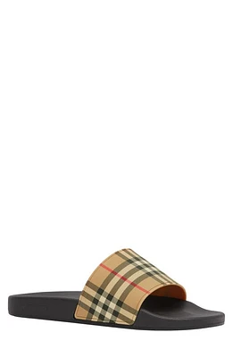 burberry Furley Check Slide Sandal Archive Beige at Nordstrom,