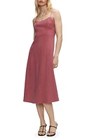 MANGO A-Line Midi Dress Pink at Nordstrom,