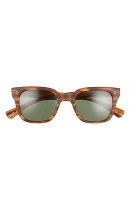 SALT. Lopez 51mm Polarized Sunglasses in Matte Woodgrain/G-15 at Nordstrom