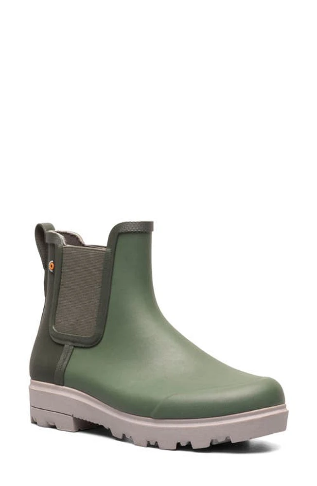 Bogs Holly Waterproof Chelsea Boot Green Ash at Nordstrom,