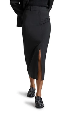 & Other Stories Wool Blend Midi Pencil Skirt in Black at Nordstrom, Size 8