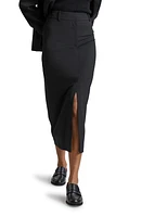 & Other Stories Wool Blend Midi Pencil Skirt in Black at Nordstrom, Size 8