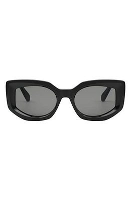 CELINE Butterfly 54mm Sunglasses in Shiny Black /Smoke at Nordstrom