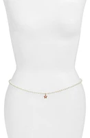 VIDAKUSH Freshwater Pearl Hibiscus Belly Chain at Nordstrom