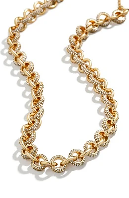 BaubleBar Pavé Chain Link Necklace in Gold/Clear at Nordstrom