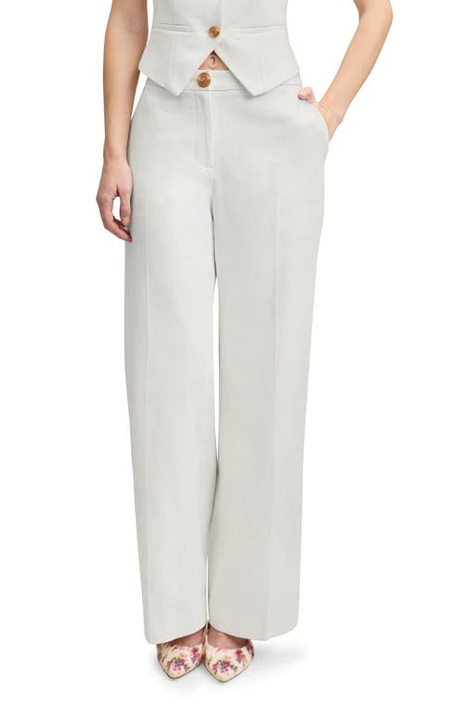 LK Bennett Ami Wide Leg Cotton Pants Ecru at Nordstrom, Us