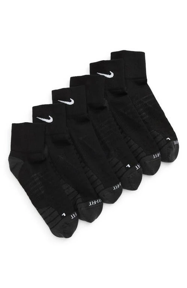 Nike Dri-FIT 3-Pack Everyday Max Cushioned Socks in Black/Anthracite/White at Nordstrom, Size Large