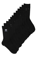 adidas Originals Trefoil 6-Pack Crew Socks in Black at Nordstrom