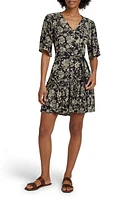 Faherty Orinda Tie Waist Button-Up Crepe Minidress at Nordstrom,