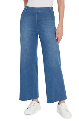 Lyssé Erin High Waist Ankle Wide Leg Jeans Midwash at Nordstrom,