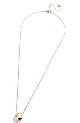 BaubleBar Out of This Shell Pendant Necklace in Gold at Nordstrom