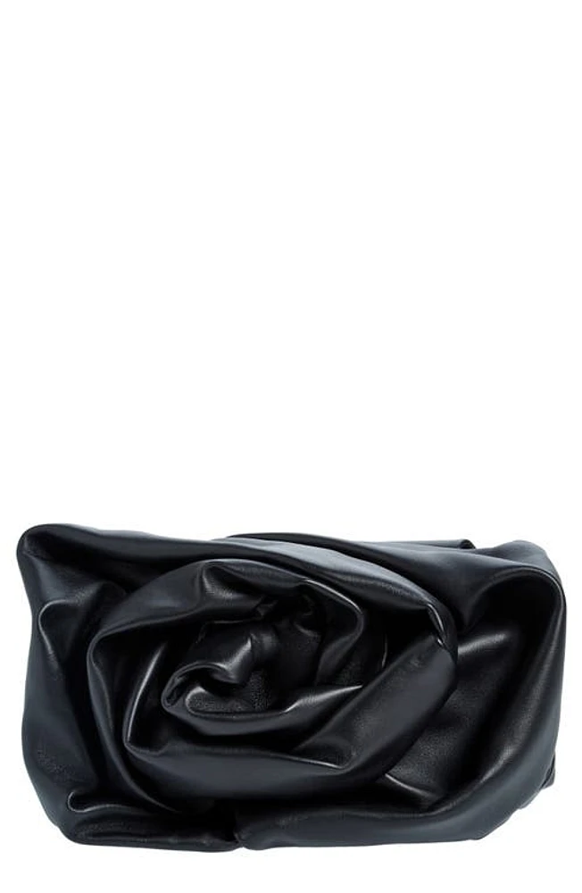 burberry Rose Gathered Lambskin Frame Clutch in Black at Nordstrom