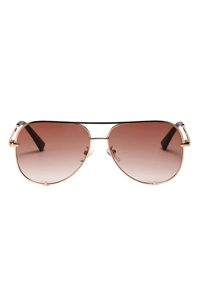 Fifth & Ninth Walker 61mm Polarized Aviator Sunglasses in Gold/Blush at Nordstrom