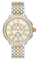 MICHELE Serein Diamond Bracelet Chronograph Watch