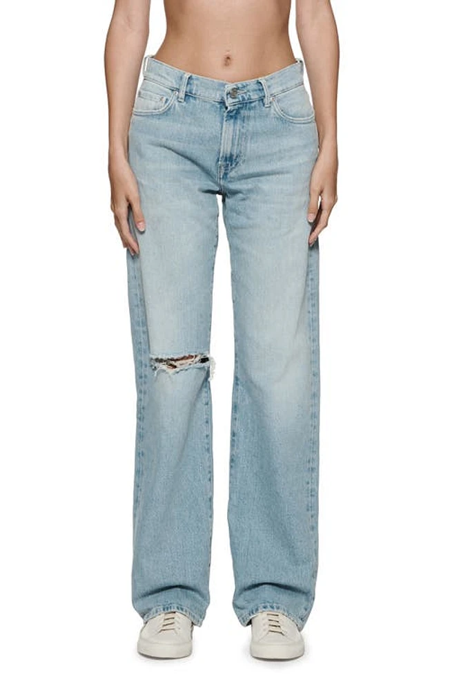 PURPLE BRAND Slim Fit Straight Leg Jeans Light Indigo at Nordstrom,