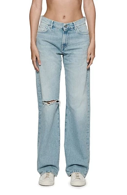 PURPLE BRAND Slim Fit Straight Leg Jeans Light Indigo at Nordstrom,