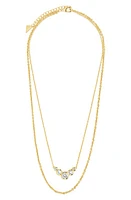 Sterling Forever Eileen Layered Necklace in Gold at Nordstrom