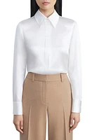 Lafayette 148 New York French Cuff Silk Button-Up Blouse at Nordstrom,