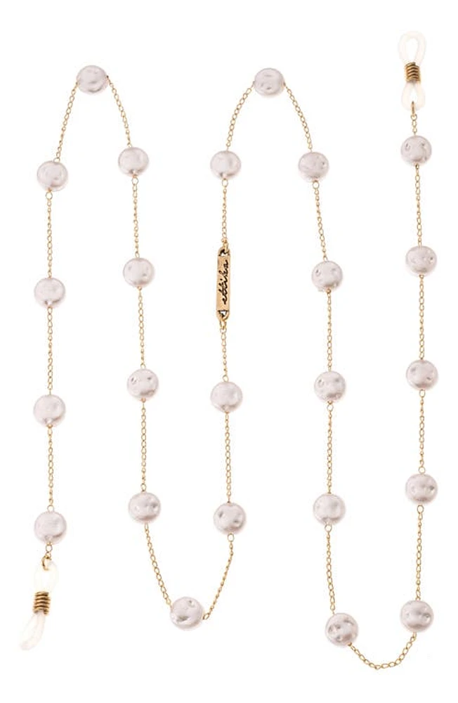 Ettika Imitation Pearl Eyeglass Chain in Gold at Nordstrom