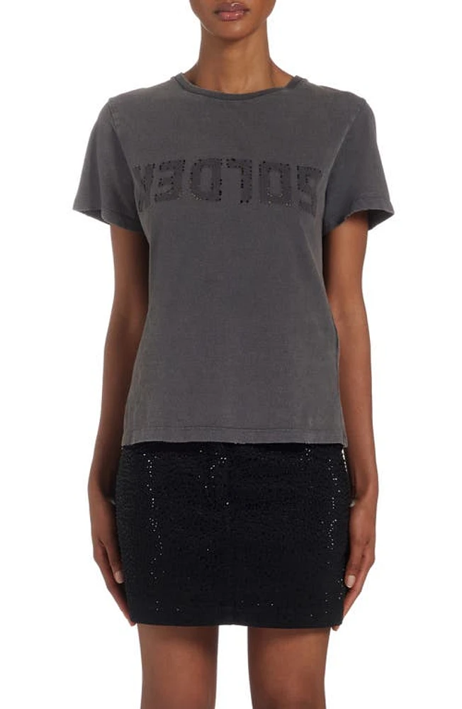 Golden Goose Distressed Logo Graphic T-Shirt Dress Anthracite at Nordstrom,