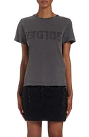 Golden Goose Distressed Logo Graphic T-Shirt Dress Anthracite at Nordstrom,